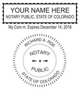 Riverside Rubber Stamp Engraving Notary Sample Colorado