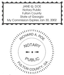 Riverside Rubber Stamp Engraving Notary Sample Georgia