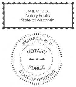 Riverside Rubber Stamp Engraving Notary Sample Wisconsin